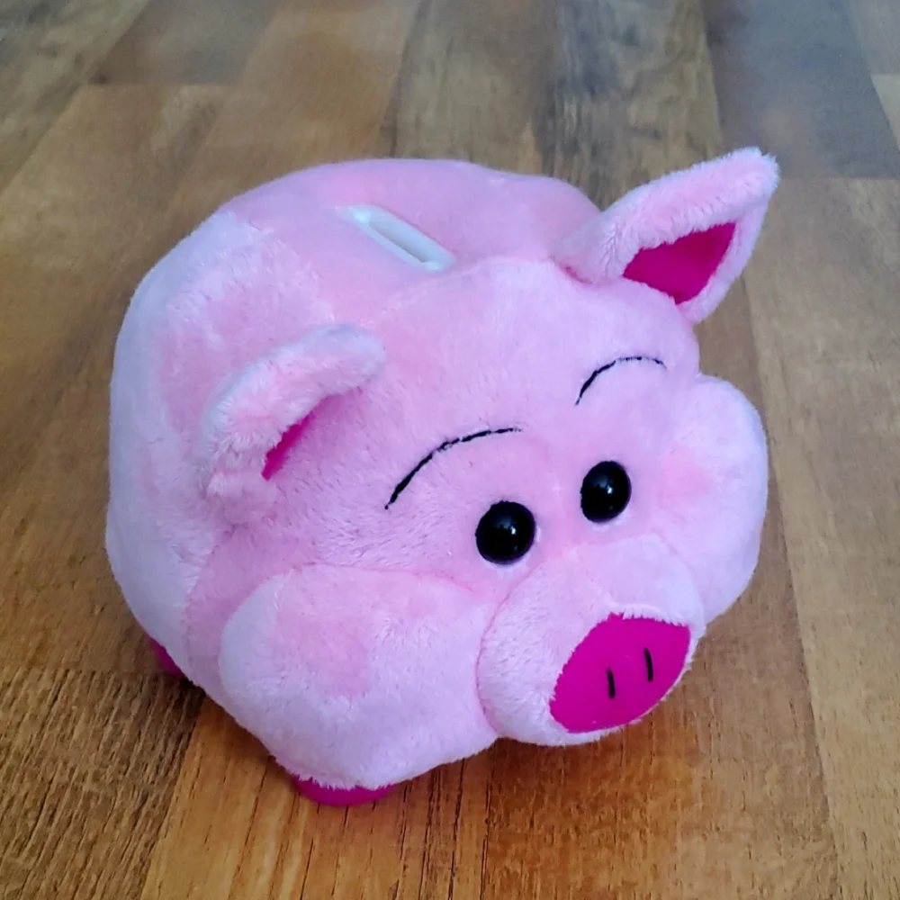 Plush‎ Pink Piggy Bank